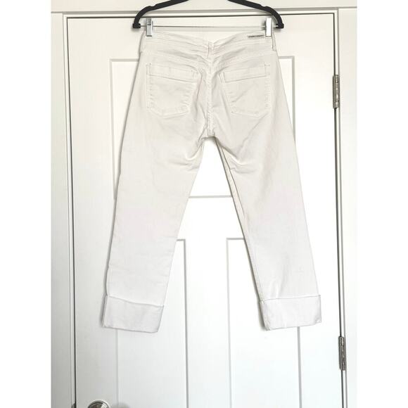 C of H Women’s Dani Cropped Straight Leg jeans White Denim Size 27 Cuffed - Picture 3 of 12